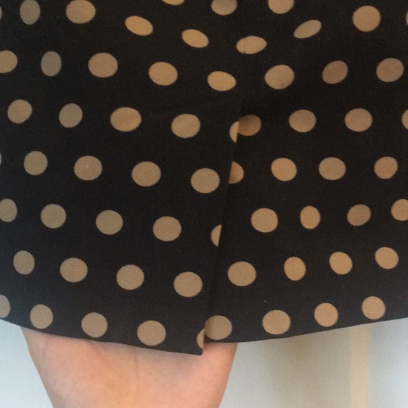 Ann Taylor Loft Black and Tan Polka Dot Skirt - Picture 3 of 8